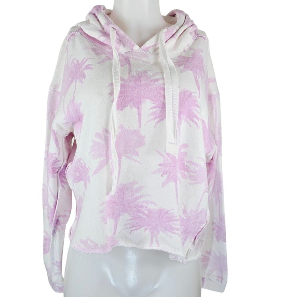 Southern Spirit Hawiian Palm Tree Novelty Print Athleisure Sweatshirt Women's L
